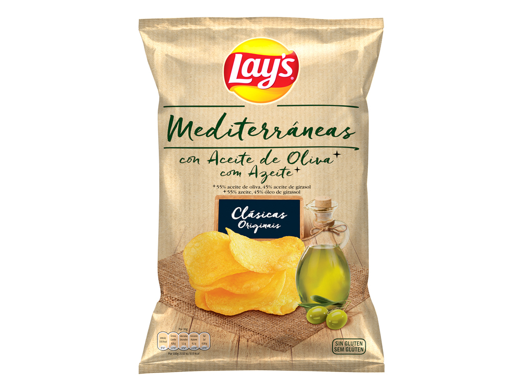 BATATAS FRITAS LAY'S LISAS MEDITERRÂNEAS 150G