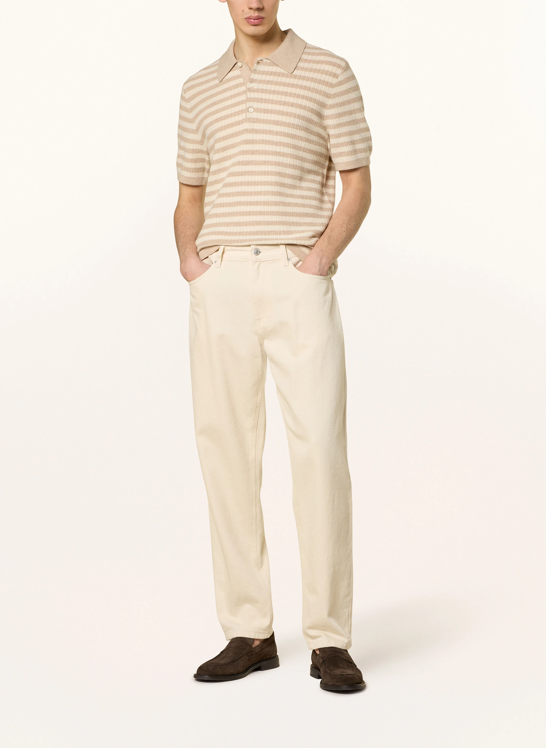 TIGER OF SWEDEN Strick-Poloshirt ERROS Regular Fit mit Merinowolle