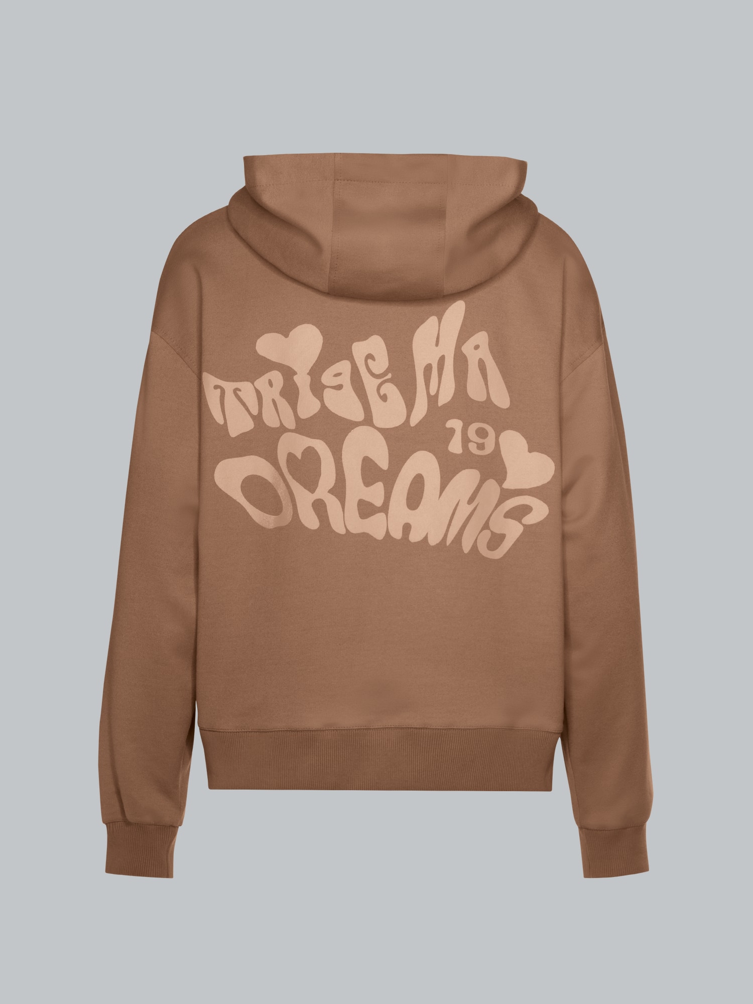 Oversized Jogginganzug mit modischem Rückenprint Haselnuss