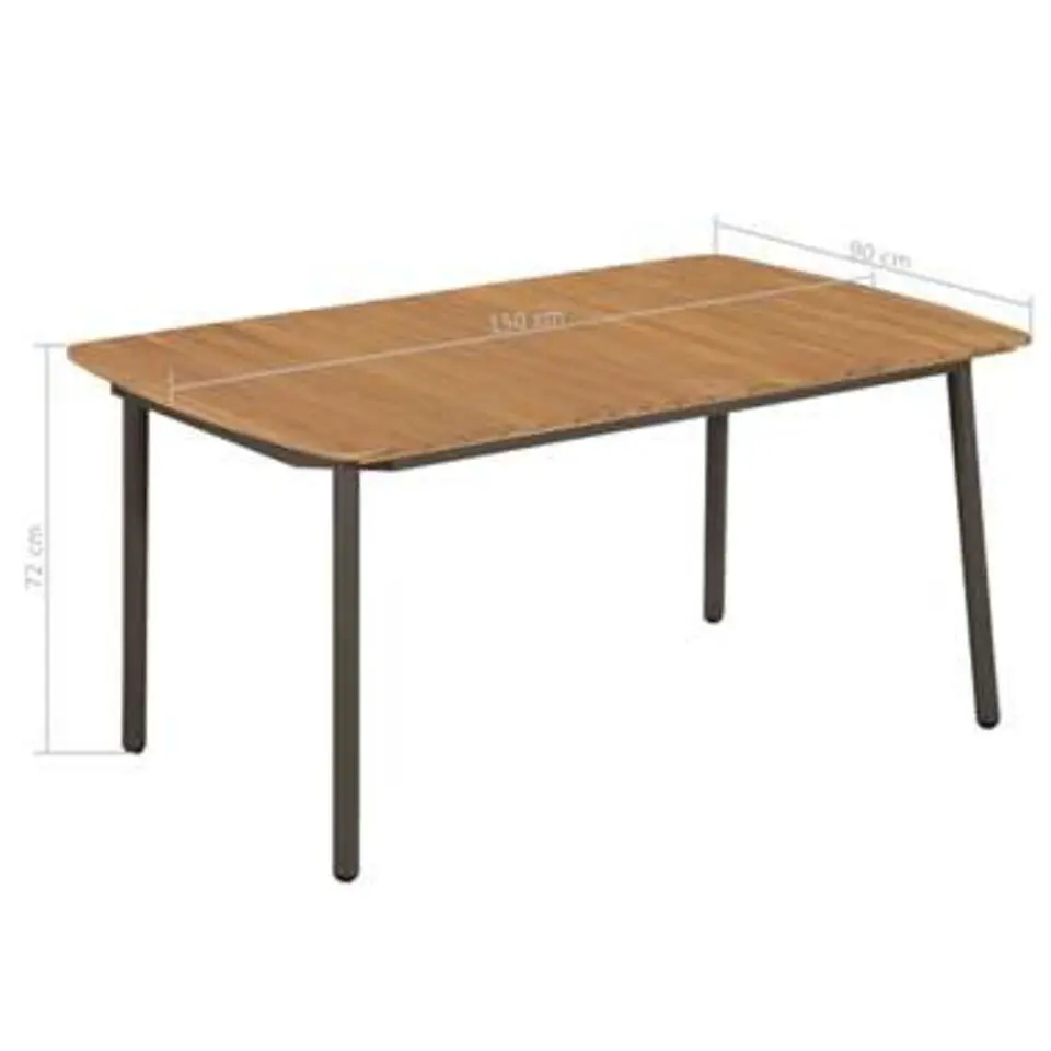 vidaXL - Tuintafel En Stoel - Bruin - Hout