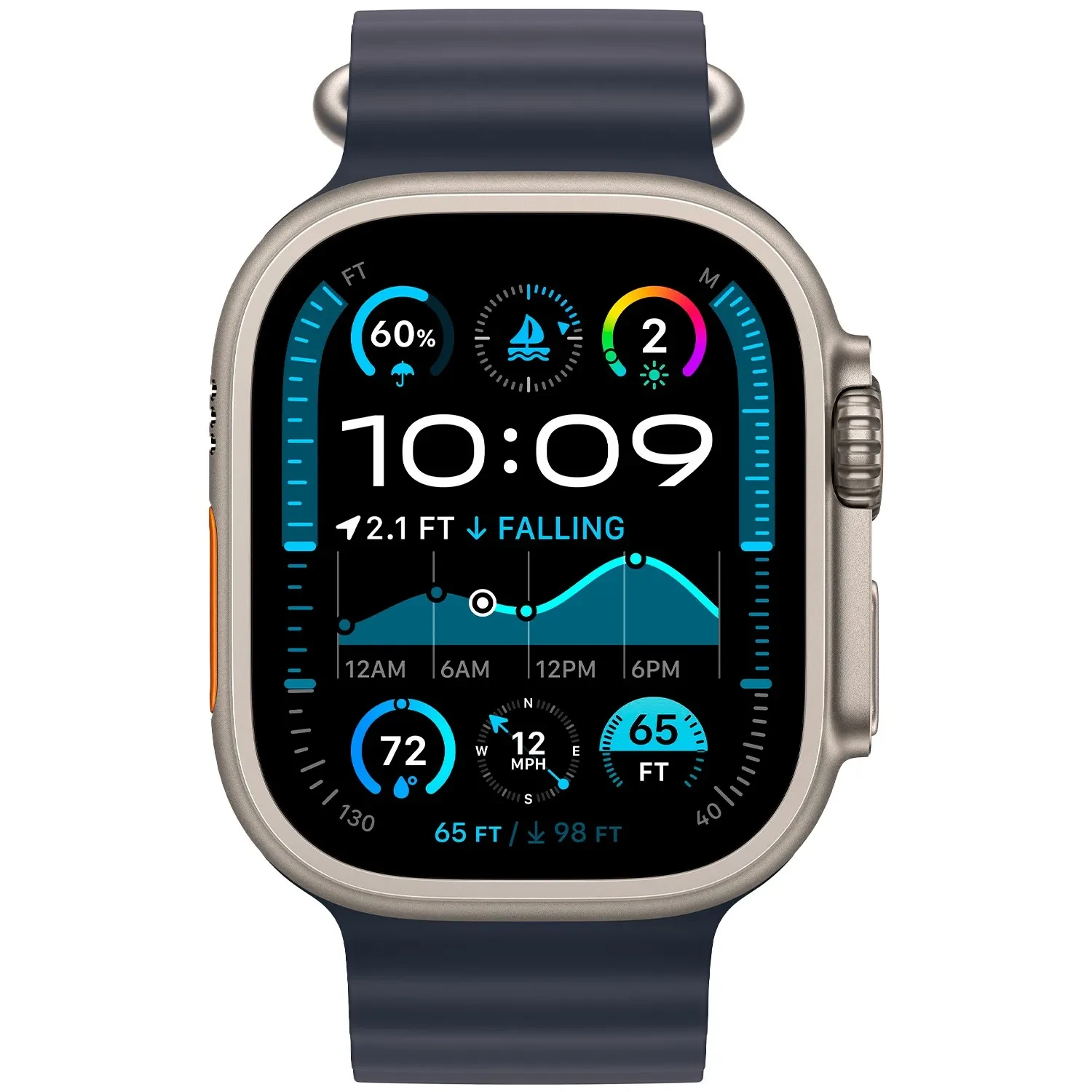 Apple Watch Ultra 2 GPS + Cellular 49mm Natural Titanium Ocean Band MX4D3