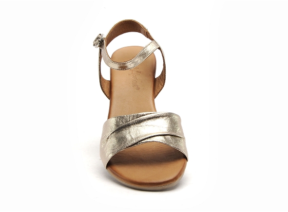Coco abricot nu pieds talons femme mun bronze
