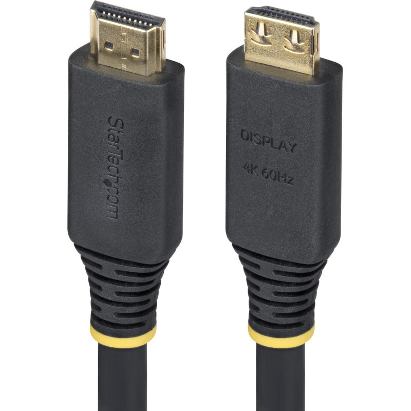 StarTech.com Câble HDMI Haute Vitesse de 15 m avec Connecteurs à Verrouillage, 4K 60 Hz/1440p 144 Hz, HDR10/HDCP 2.2/ARC, 18 Gbps, Câble UHD HDMI pour Téléviseur/Moniteur/Écran, Gaine TPE
