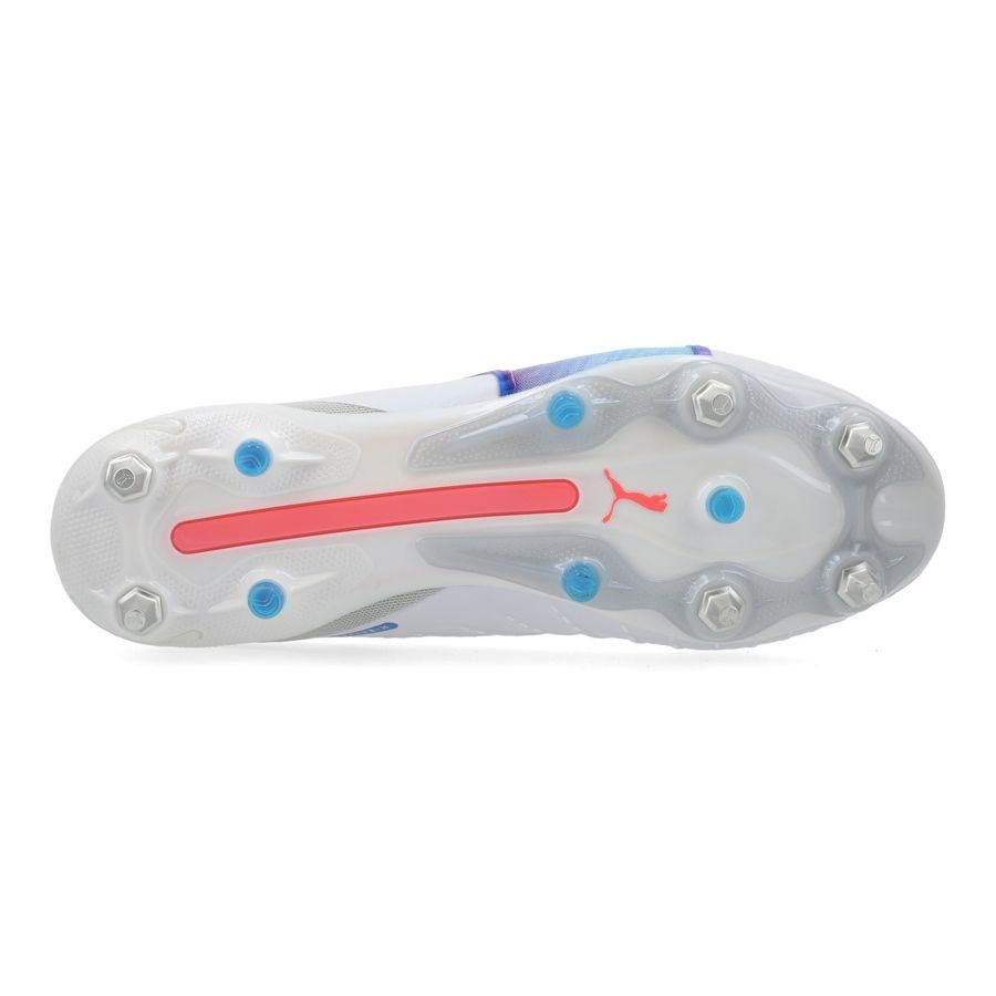 PUMA King Ultimate SG Formula - Blanc/Bleu/Flat Light Gray/Crépuscule