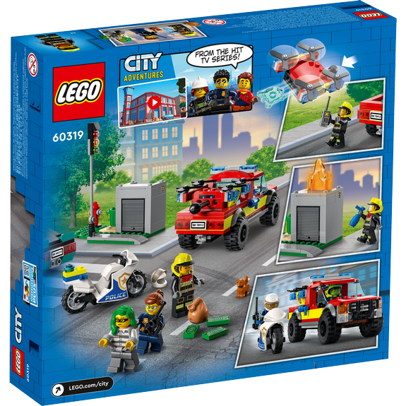 Le sauvetage des pompiers et la course-poursuite de la police LEGO City 60319