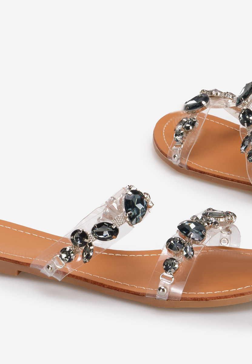 Mules plates femme noirs Lanora