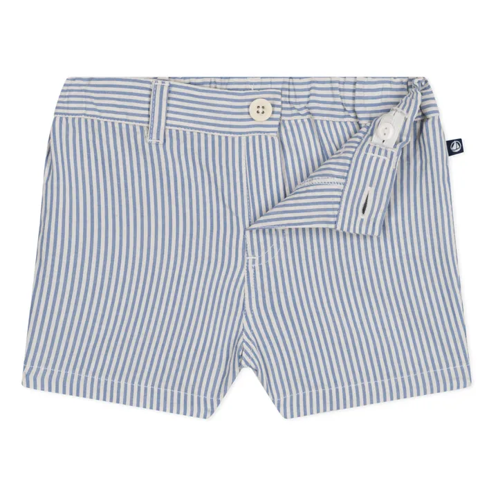 Petit Bateau Short Mascara Seersucker | Bleu