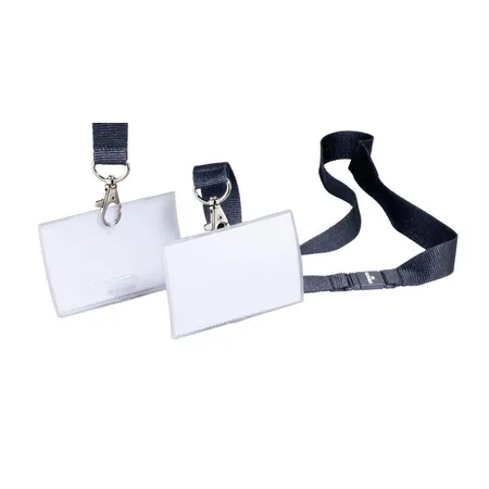 Durable 821719 Namensschild Click Fold mit Textilband, 54 x 90 mm, transparent