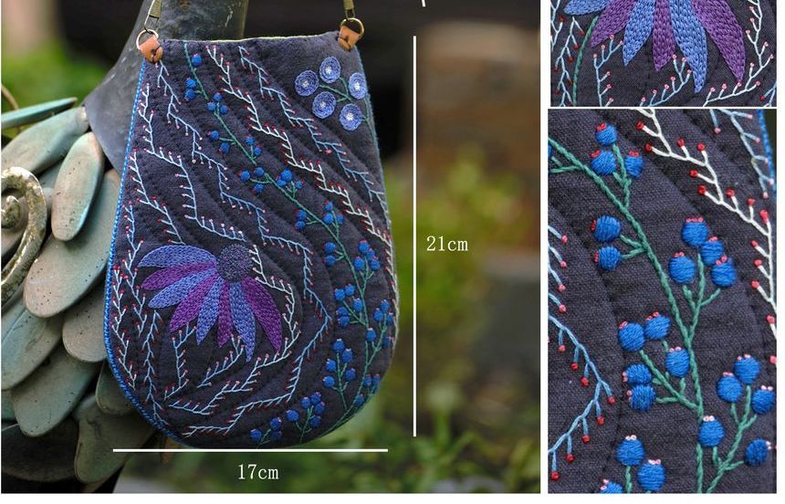 Embroidery Kingdom - DIY borduurpakket voor een bloementas (verschillende ontwerpen)