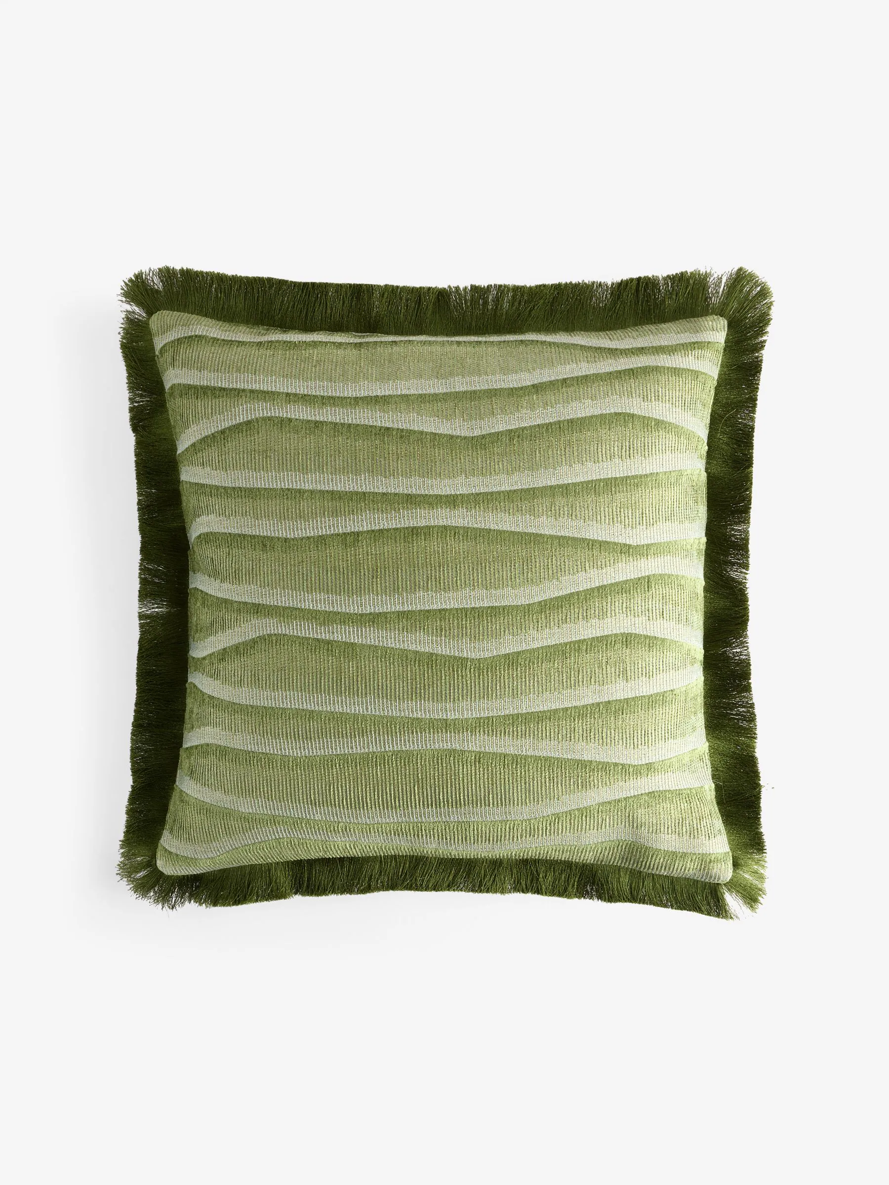 Abstract Wave Fringe Cushion