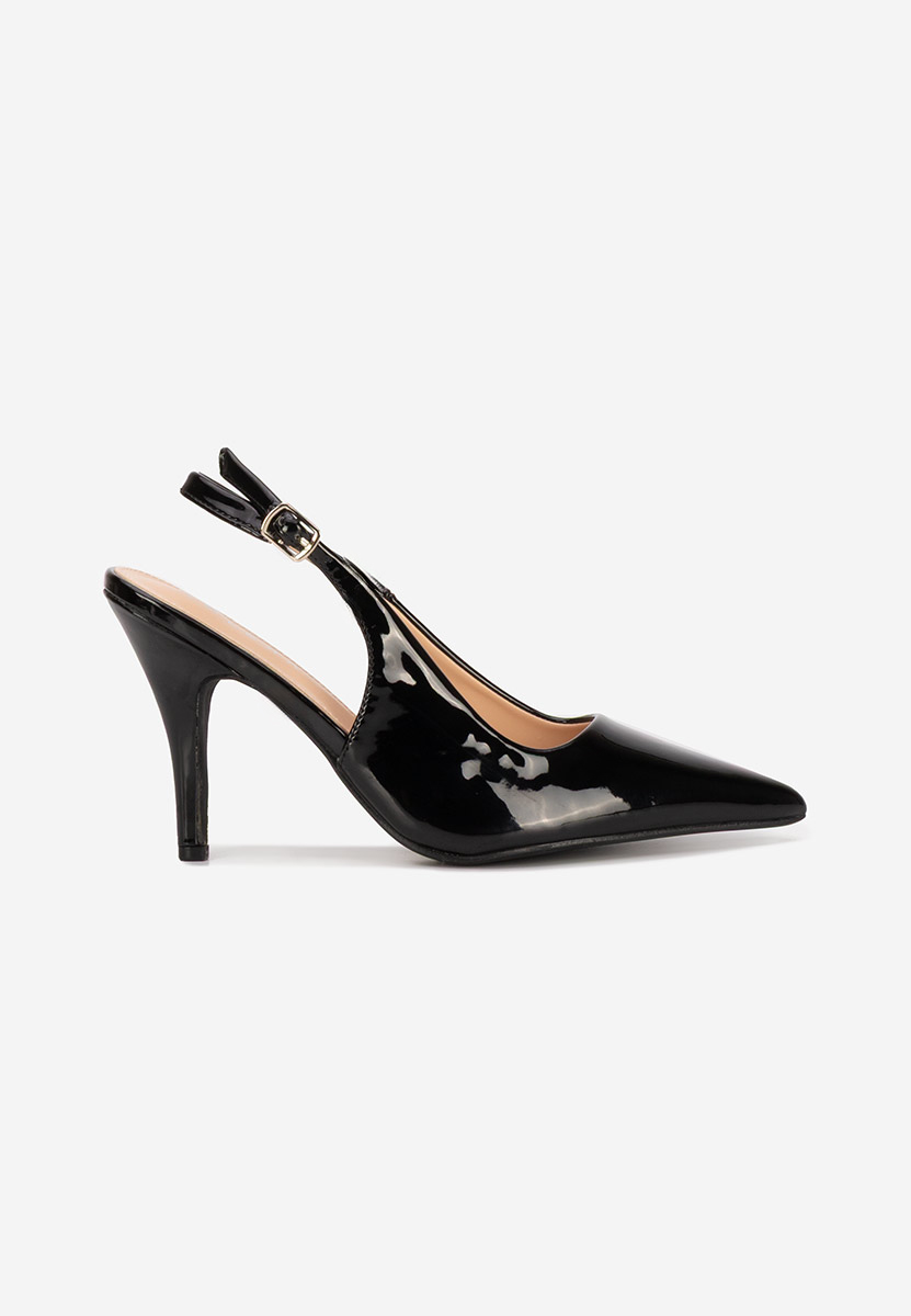 Chaussures à talon fin noires Denita