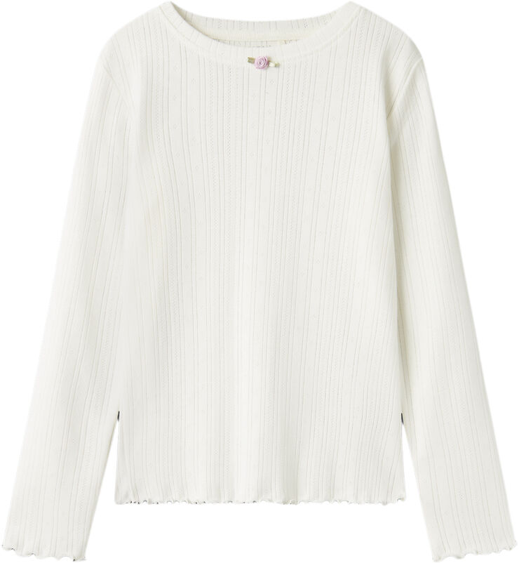 Name It NKFSILKE LS SLIM TOP Cloud dancer