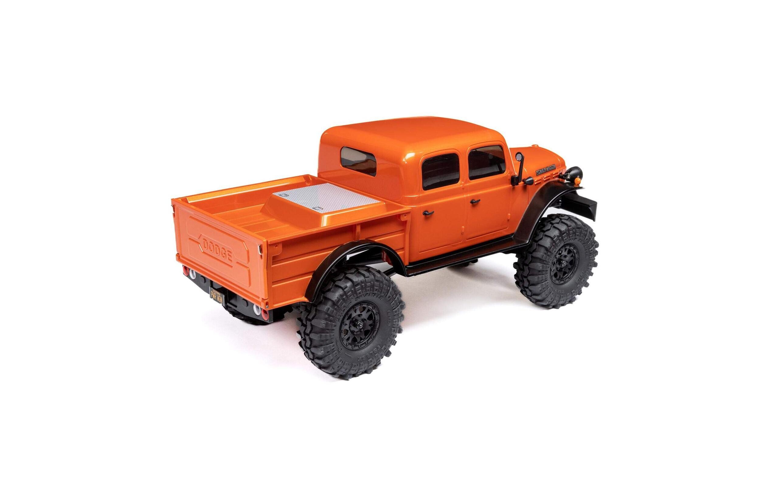 Scale Crawler SCX24 Dodge Power Wagon Orange, 1:24, RTR<br>Kleiner 4wd Rock Crawler mit 4-Türiger Powerwagon Karosserie