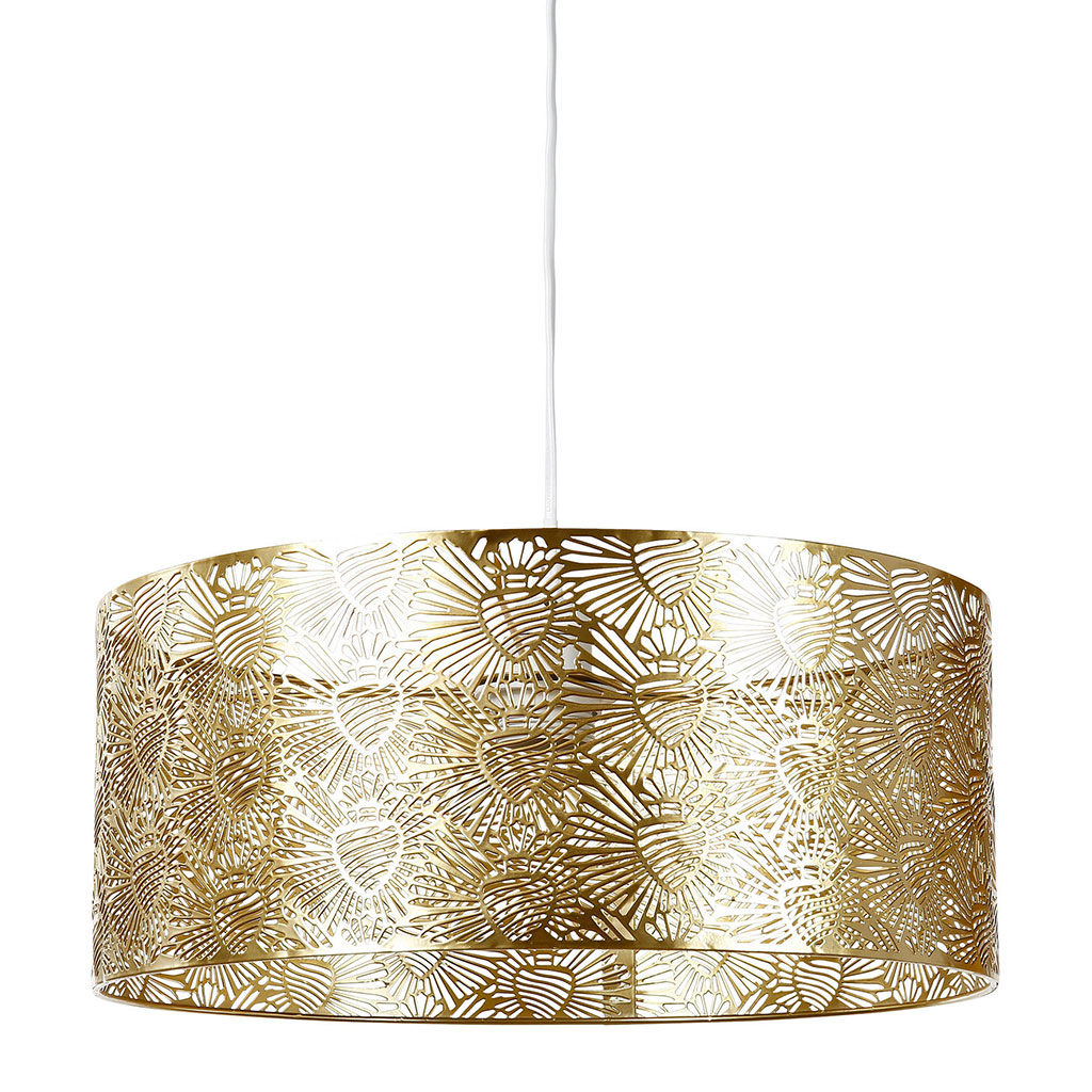 Suspension métal perforé doré D35cm