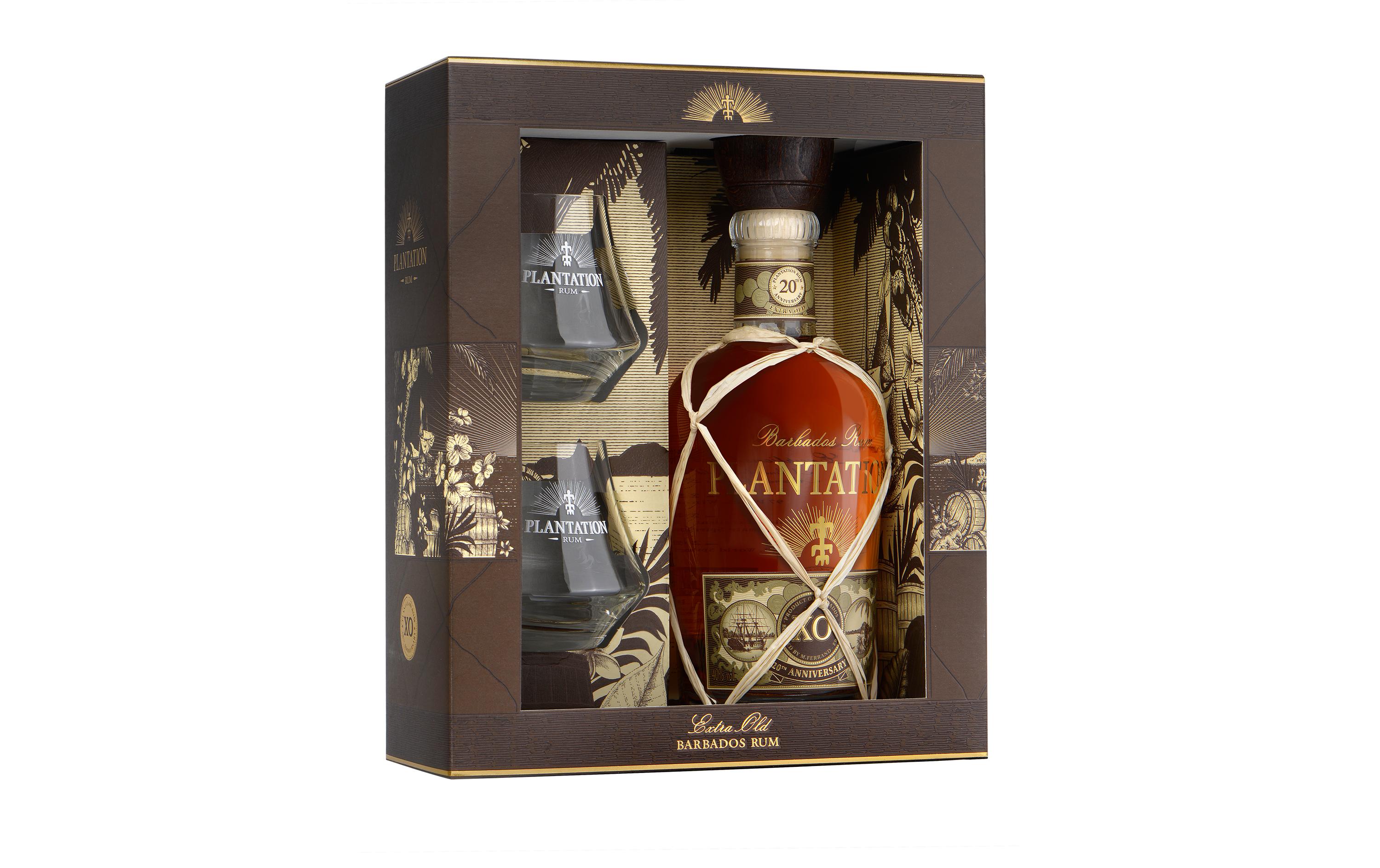 Geschenkset Rum XO 20th Anniversary 0.7 l & 2 GläserGeschenkbox mit Rum aus Barbados