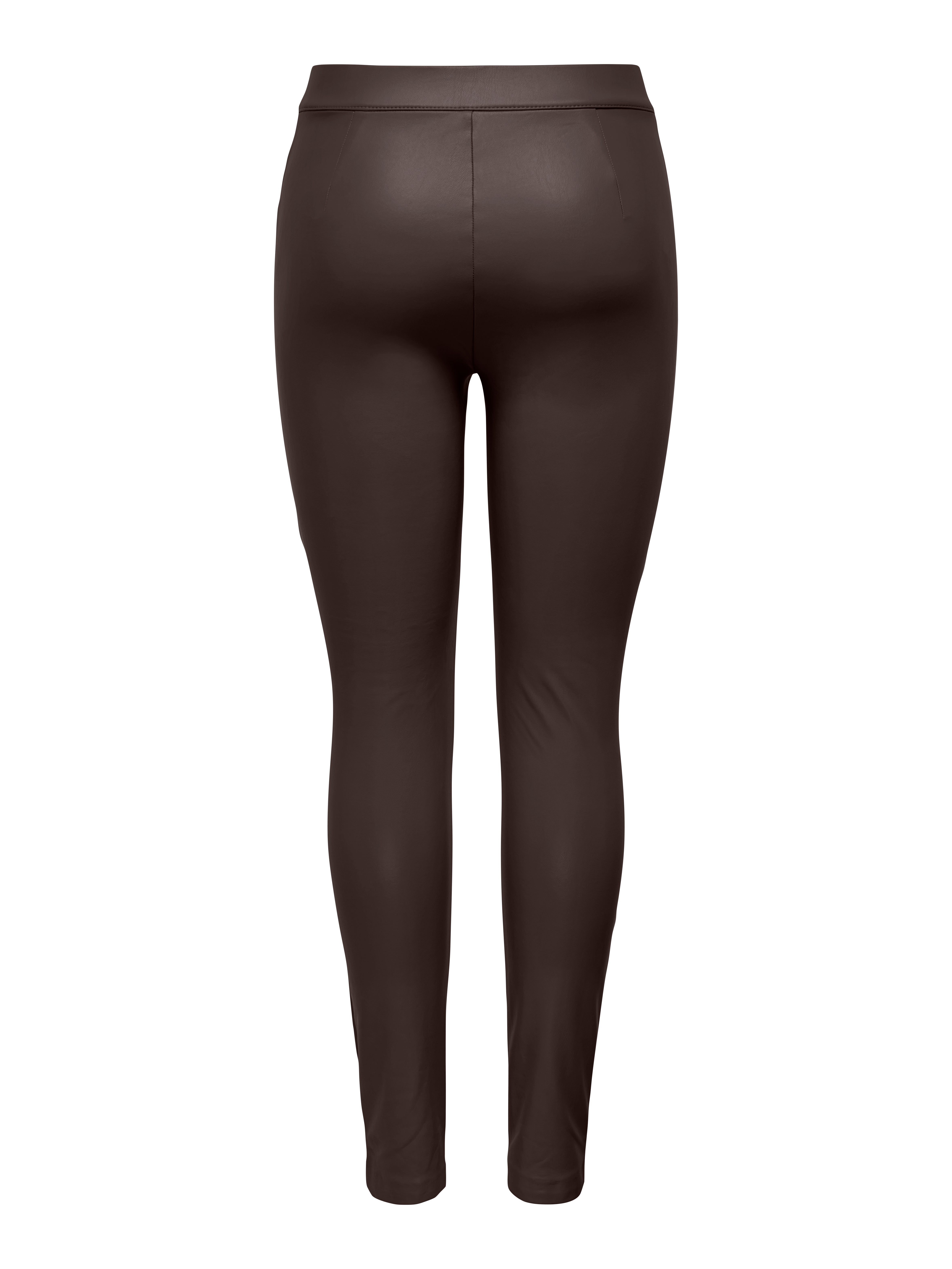 ONLJESSIE Slim Fit Hose in Lederoptik Mulch