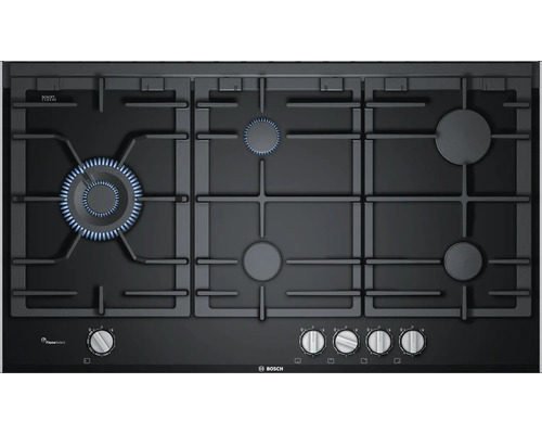 Bosch gaskookplaat met glaskeramisch oppervlak, 91,6 x 52,7 cm, 5 kookzones, PRS9A6B70D