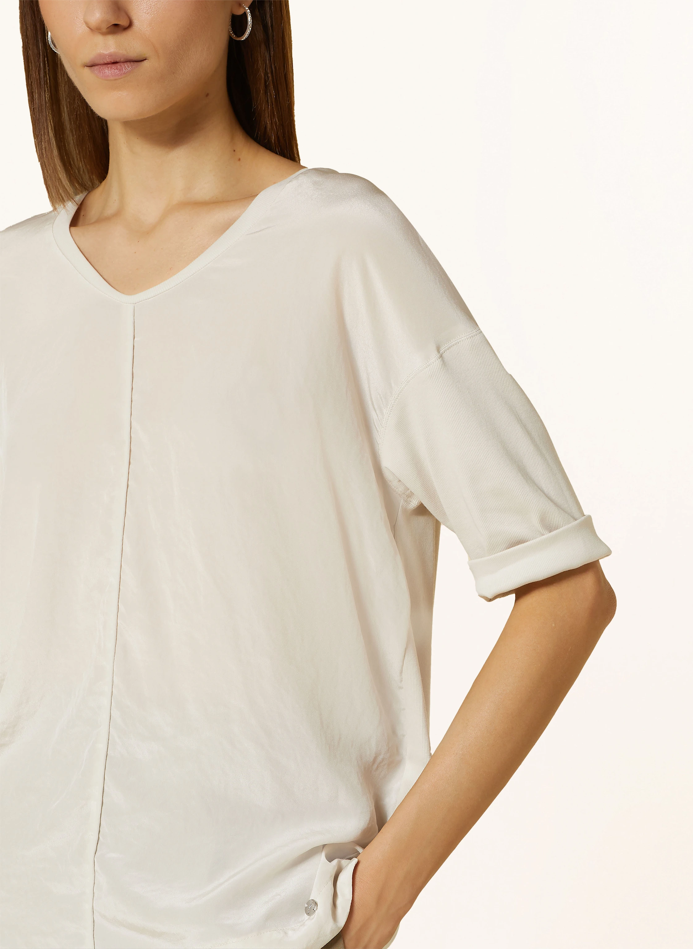MARC CAIN Blusenshirt im Materialmix mit 3/4-Arm