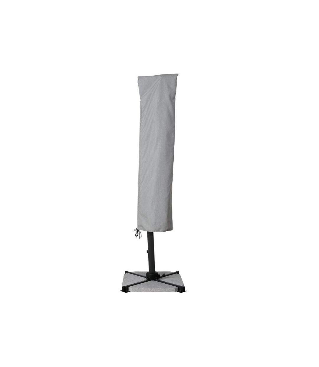 Paris Prix - Parasol Déporté Rotatif grimaud 258cm Gris Clair