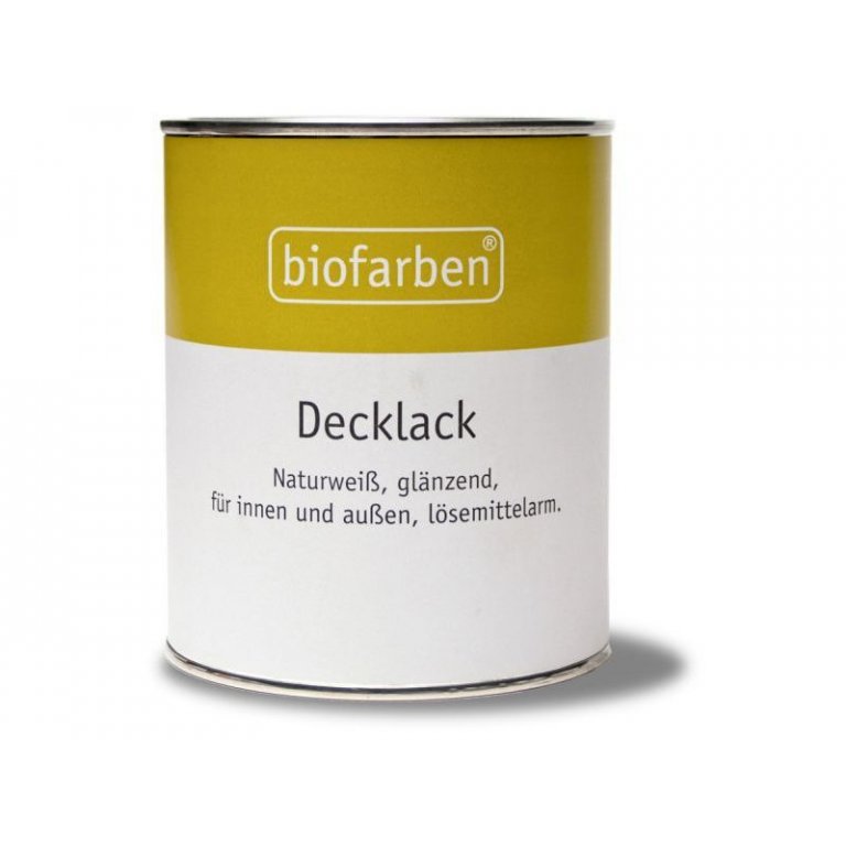 Biofarben Decklack naturweiß, glänzend