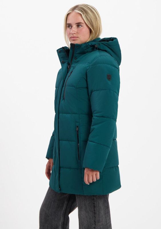 Kjelvik - Gaby - Gewatteerde Winterjas - Groen - Halflang