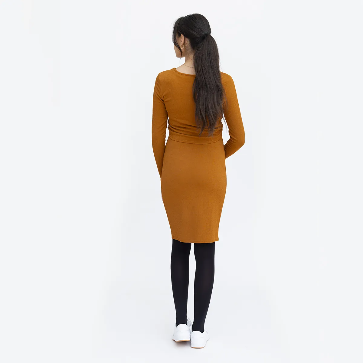 Bella Maternité Robe Côtelée Noeud