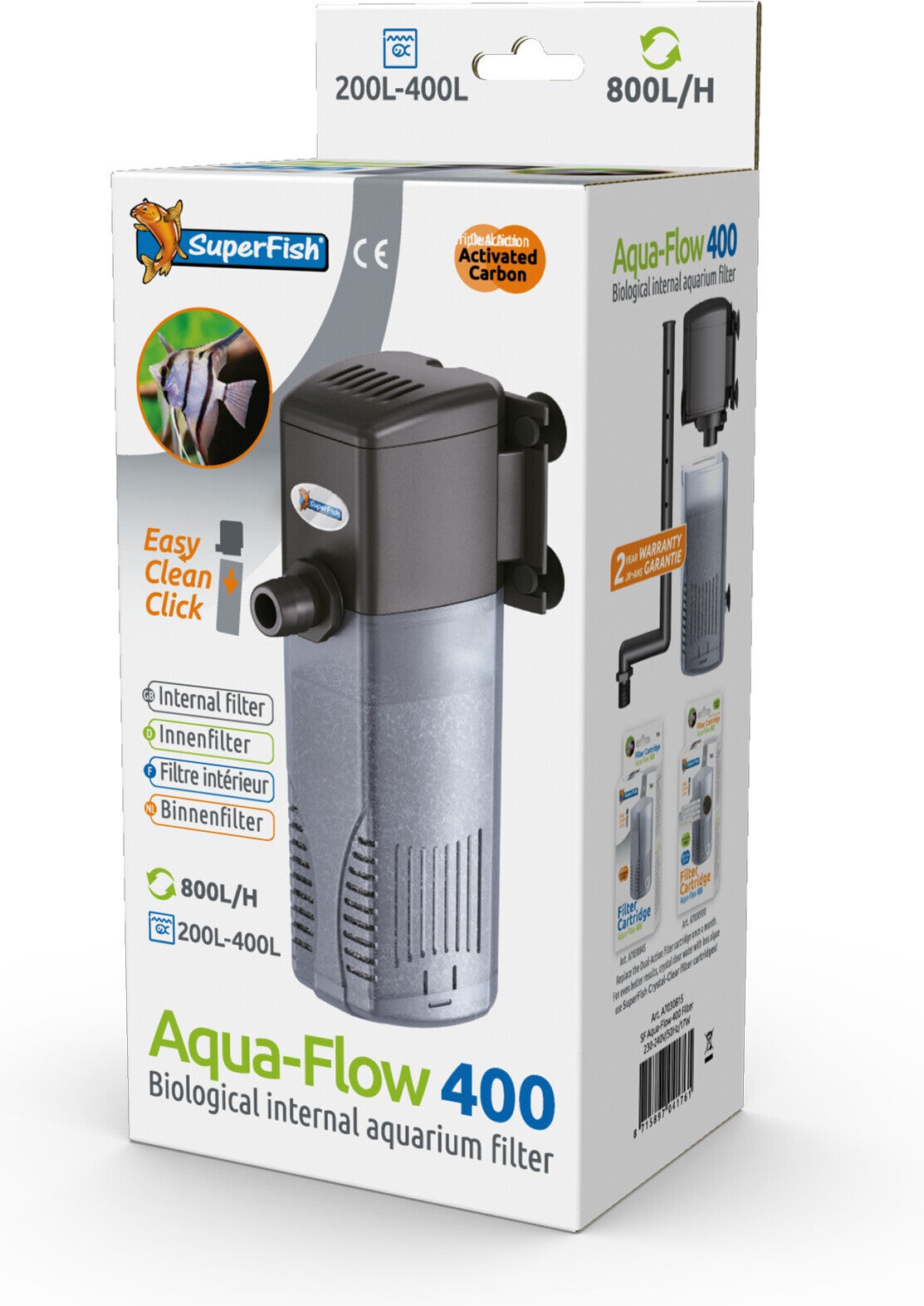 SuperFish aquarium filter Aqua-Flow 400 zwart 800 l/h