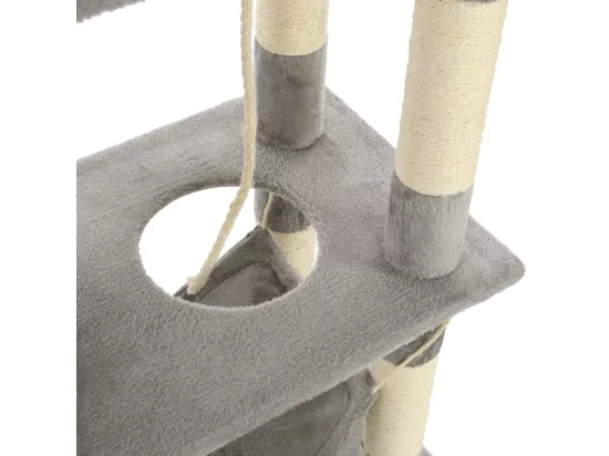 Arbre à chat avec griffoirs en sisal 140 cm Gris