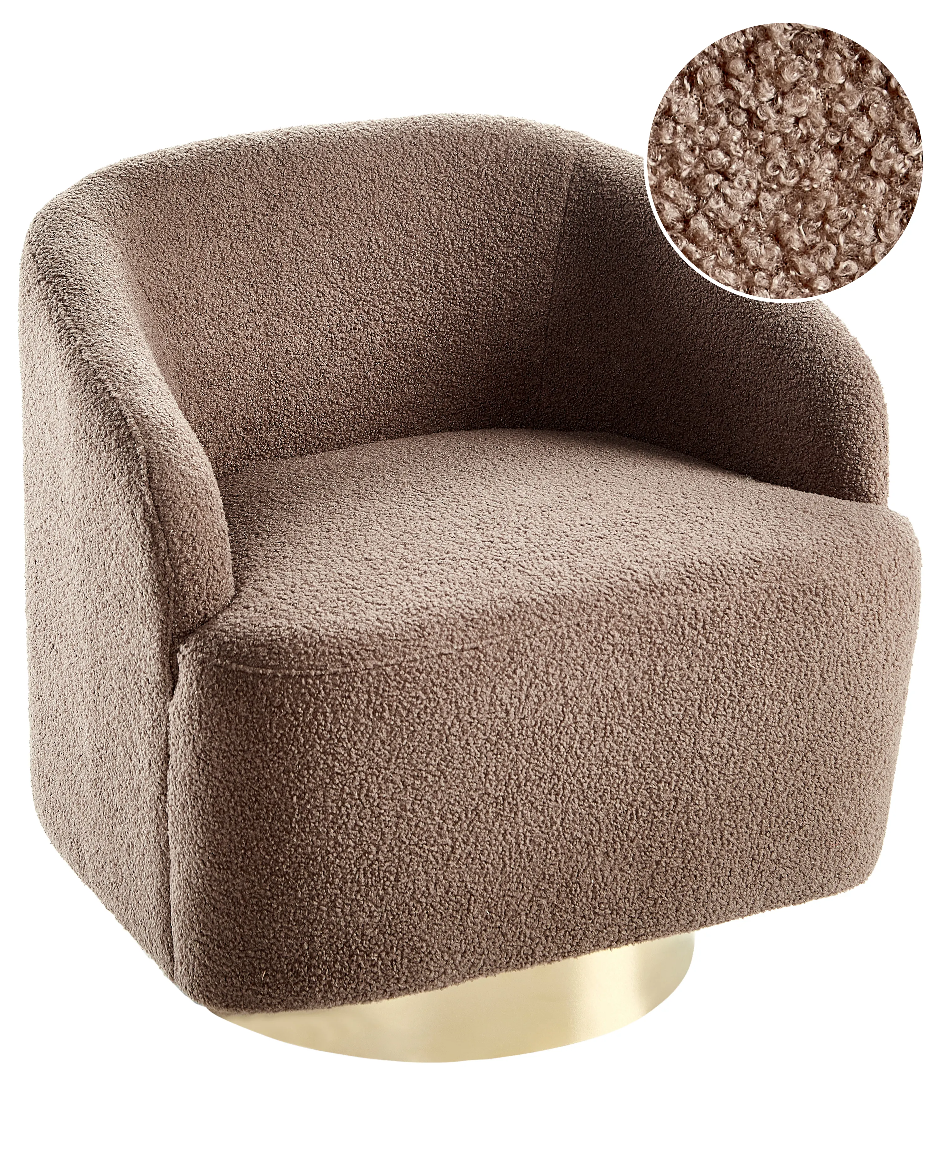 Fauteuil LAVIK Stof Bruin