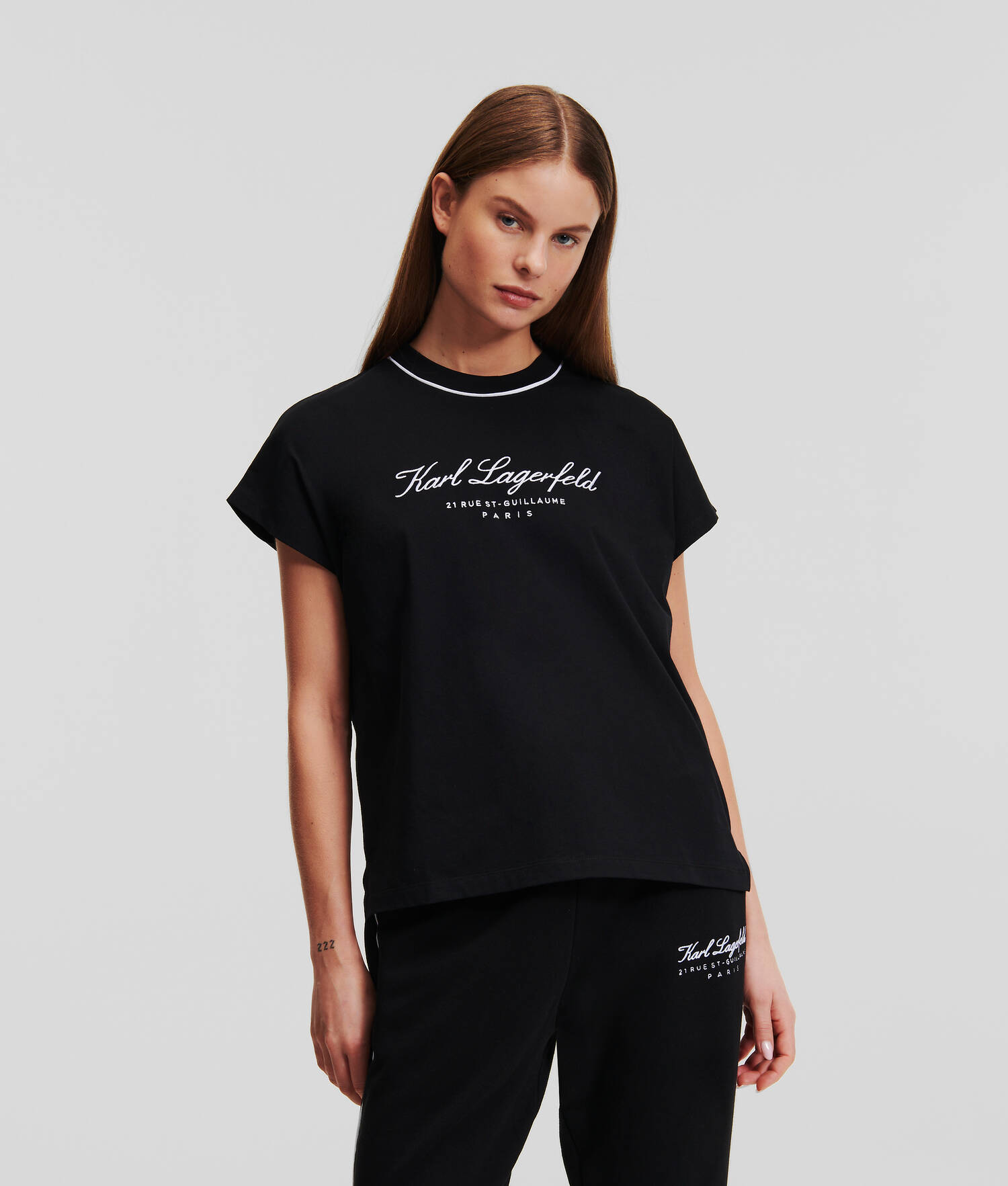 T-SHIRT LOUNGEWEAR À MANCHERONS HOTEL KARL