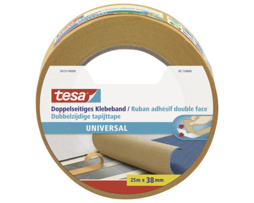 tesa dubbelzijdige plakband universeel geel 25m x 38mm