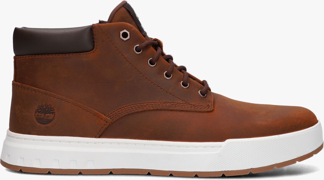 bruine timberland veterschoenen maple grove mid lace up