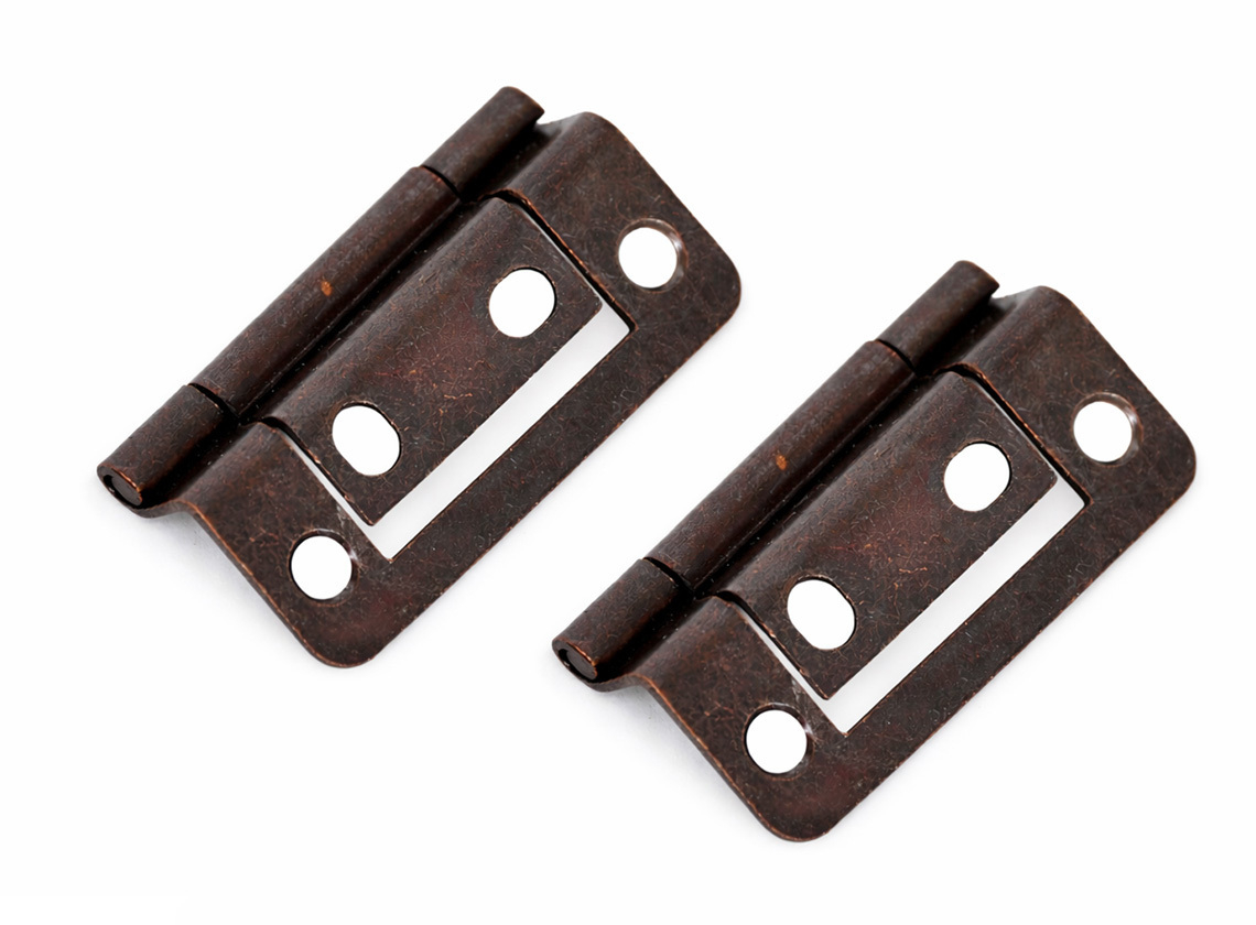 Obelink stalen dubbel geknikte scharnieren (2x stuks) - brown