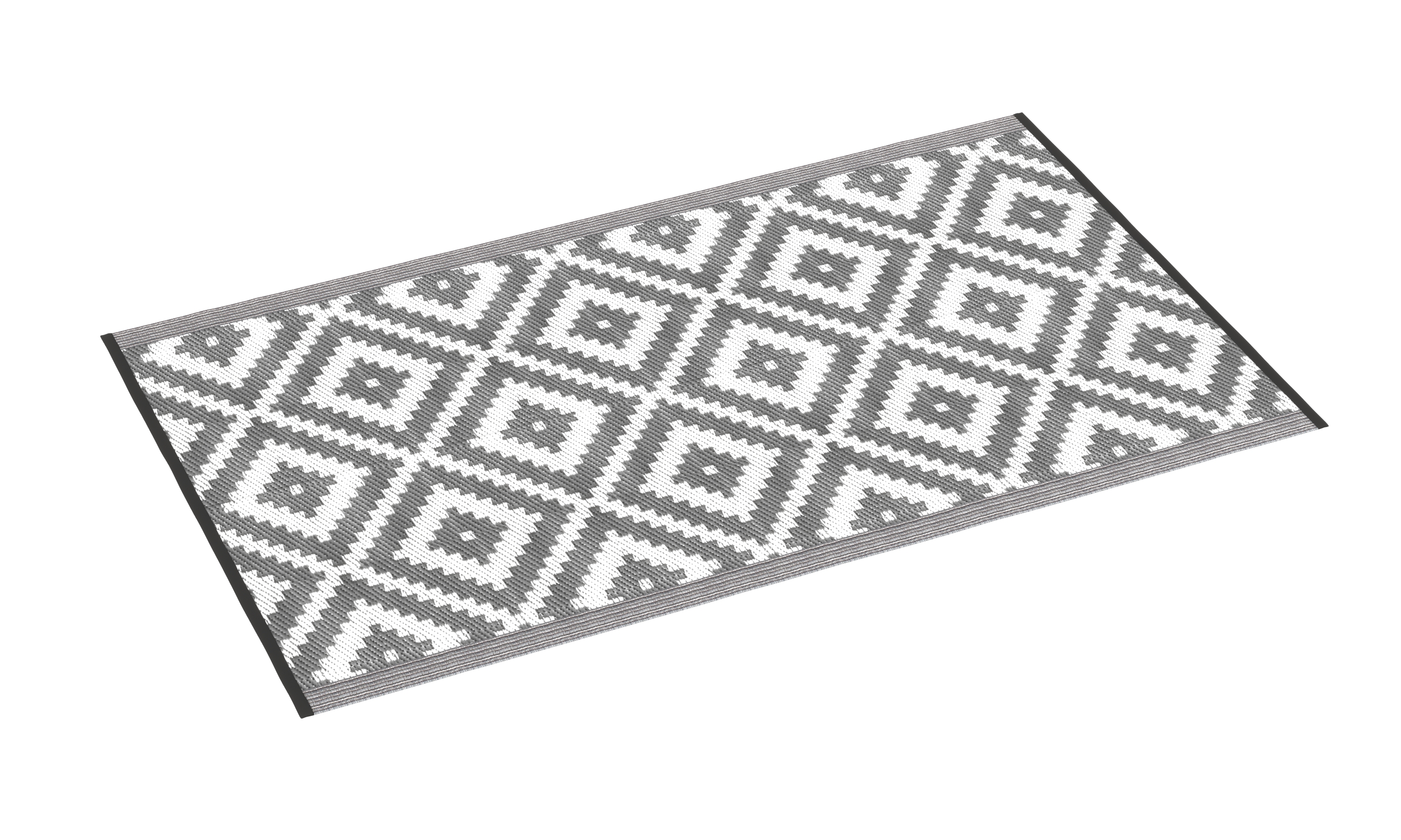 Outdoor Teppich KALUA 150 x 90 cm grau/weiss