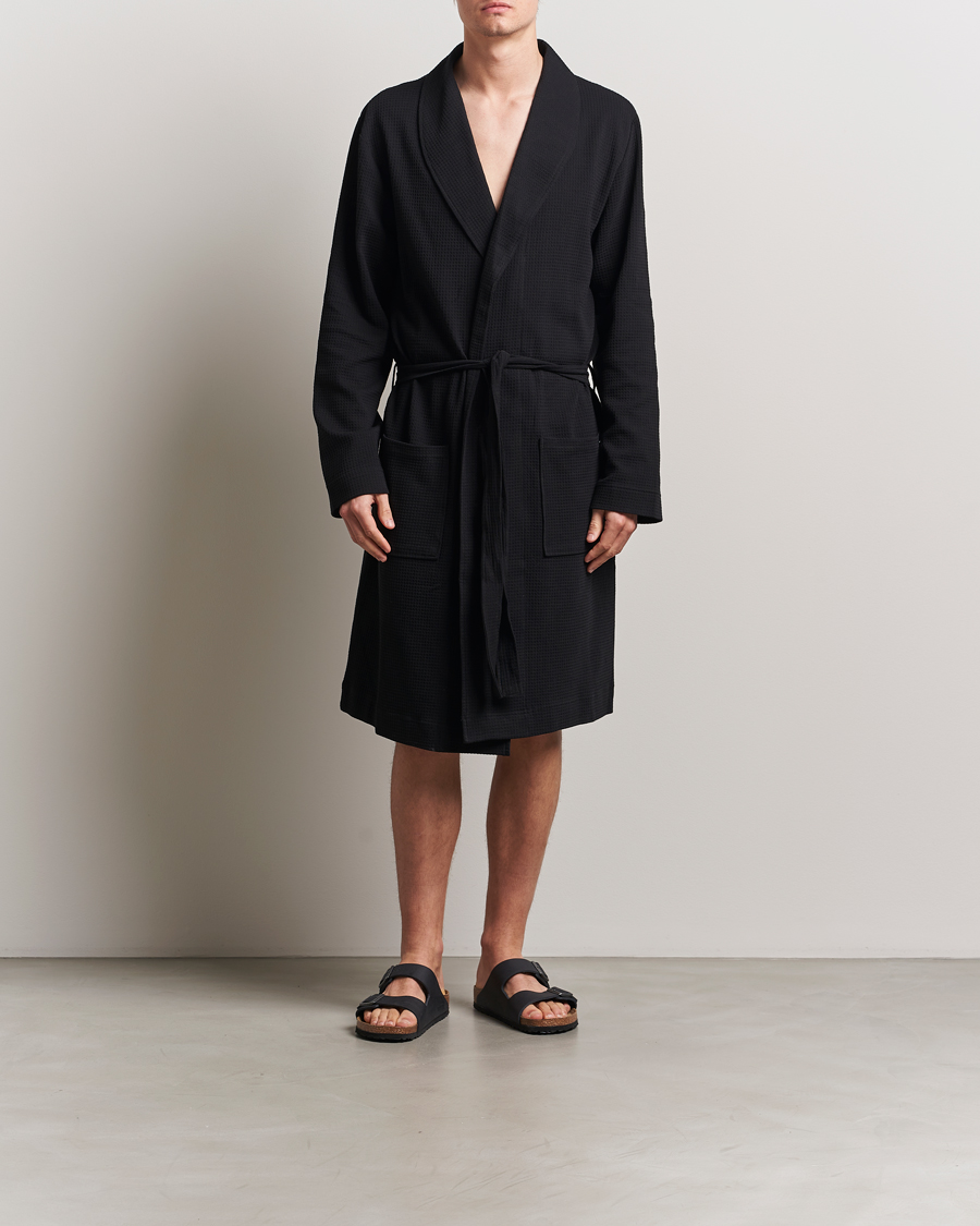Bread & Boxers Waffle Robe Black