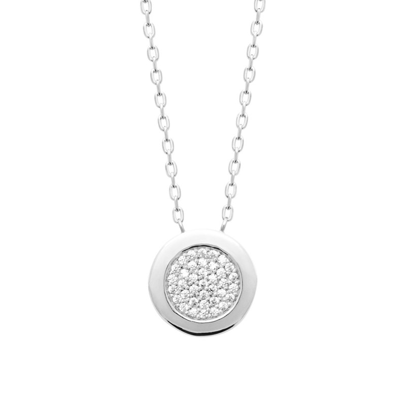 Collier Femme - Argent 925 - Oxyde de zirconium - Longueur : 45 cm
