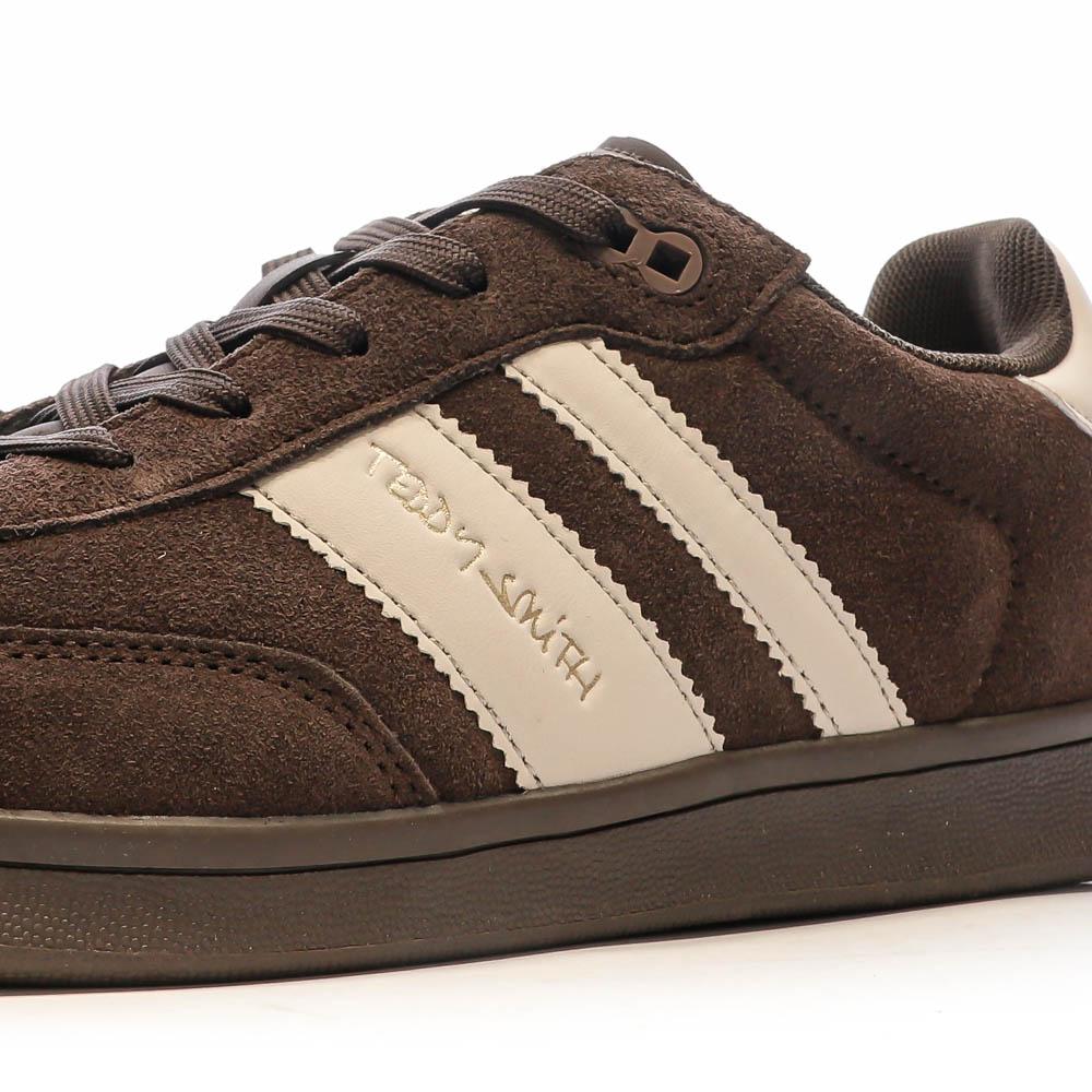 Teddy Smith Baskets Marron Homme Teddy Smith White Suede