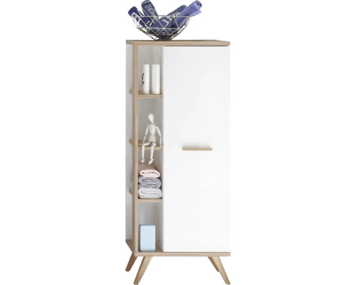 Pelipal Noventa midi kast, wit, hoogte 128,0 cm, breedte 50,5 cm