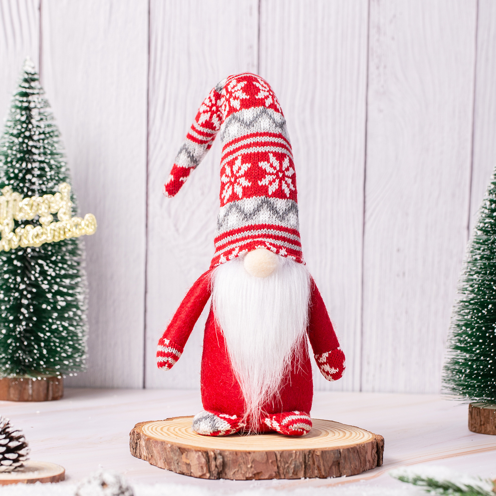 (39x15cm) Weihnachts Wichtel Home Deko Schwedischer Plüsch Zwerg - Rot