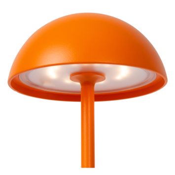 Lucide JOY Oplaadbare tafellamp Buiten Accu/Batterij Ø 12 cm LED dimb. 3000K IP54 Oranje