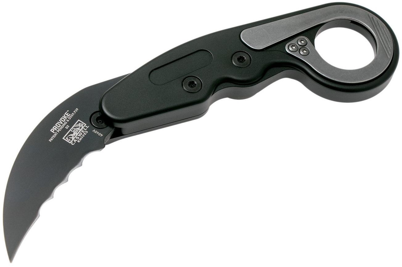 CRKT Provoke 4040V Serrated Kinematic Karambit zakmes, Joe Caswell design