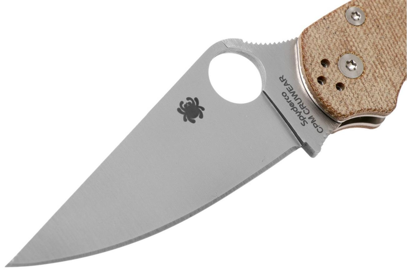 Spyderco C81MPCW2 Paramilitary 2 Brown Canvas Micarta CruWear zakmes