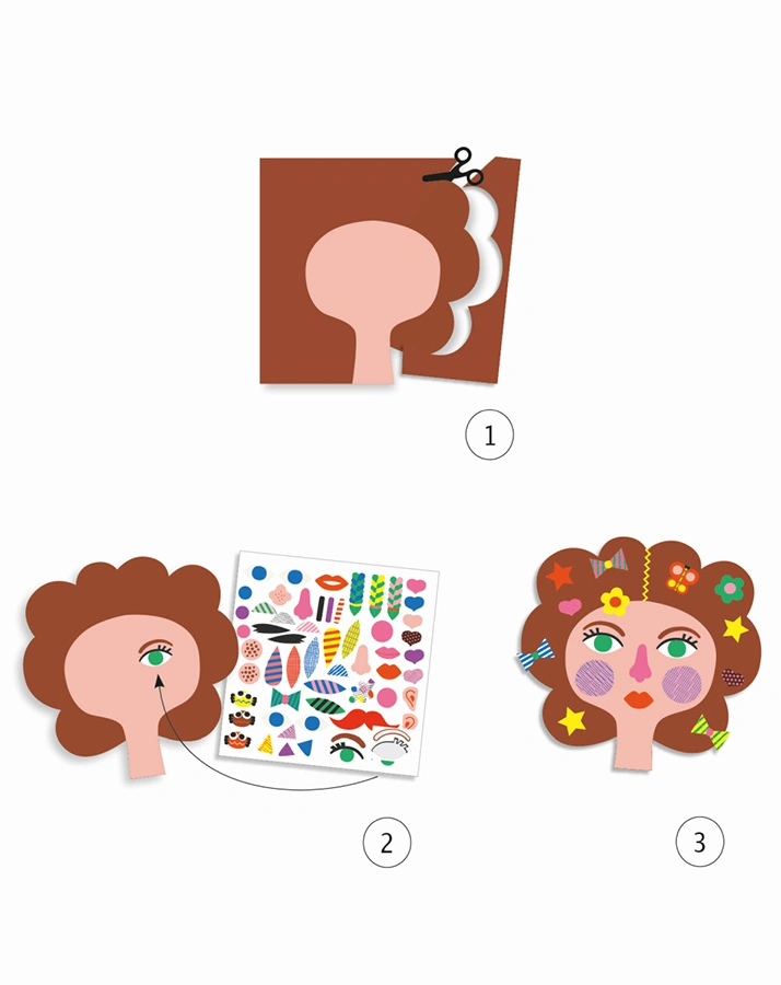 Stickerbilder FRISEUR in bunt