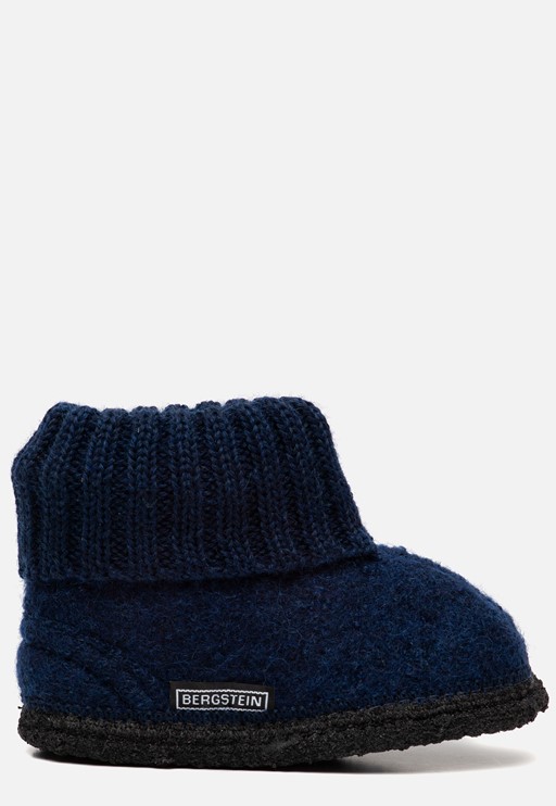 Bergstein Cozy slofjes blauw Schapenwol