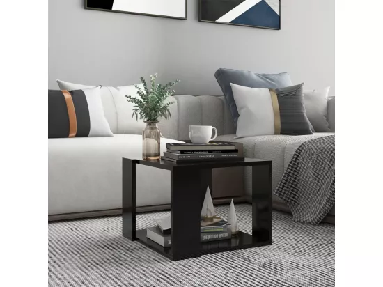 Table basse Noir 40x40x30 cm Bois d'ingénierie