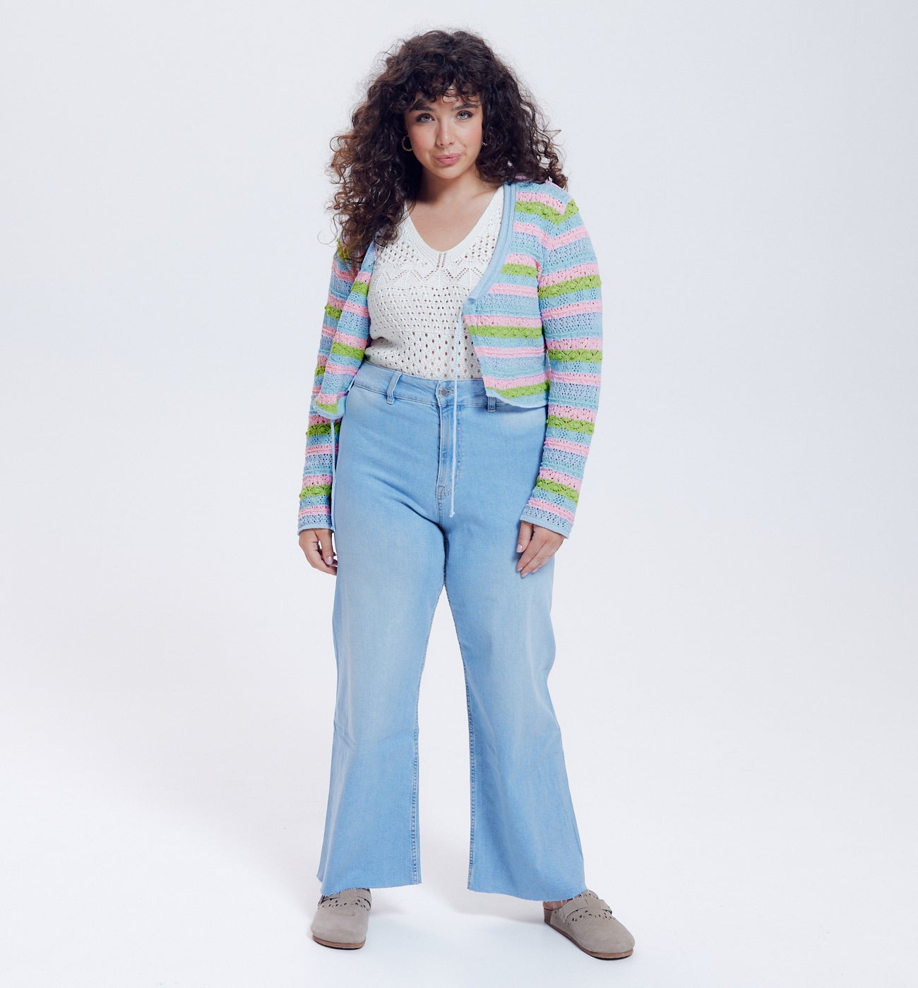 Boléro en crochet coloré Femme - Imprimé multicolore