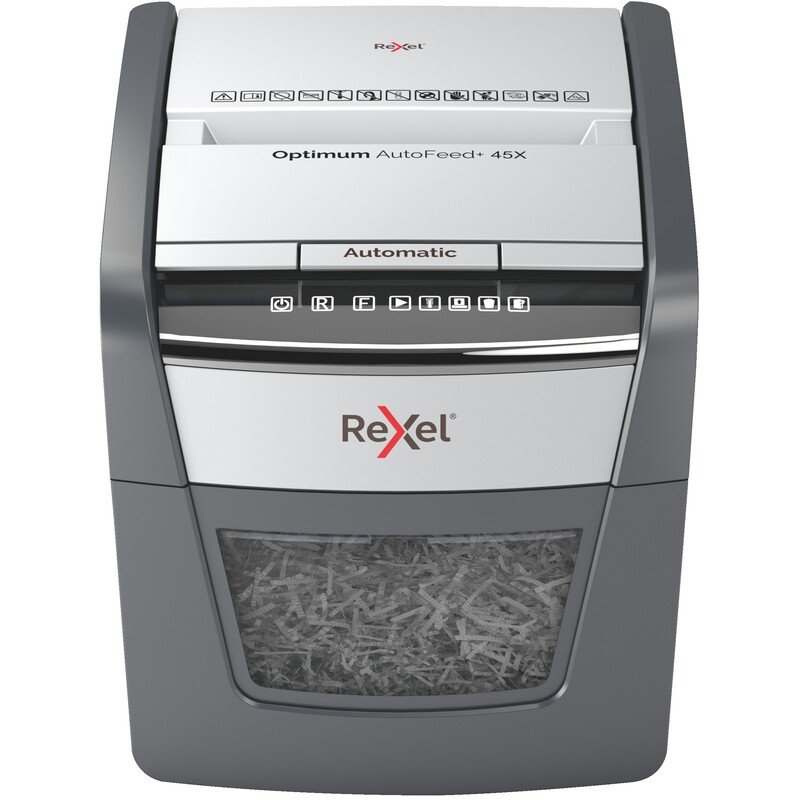 Rexel Aktenvernichter Optimum AutoFeed 45X, Partikelschnitt, 4 x 28 mm