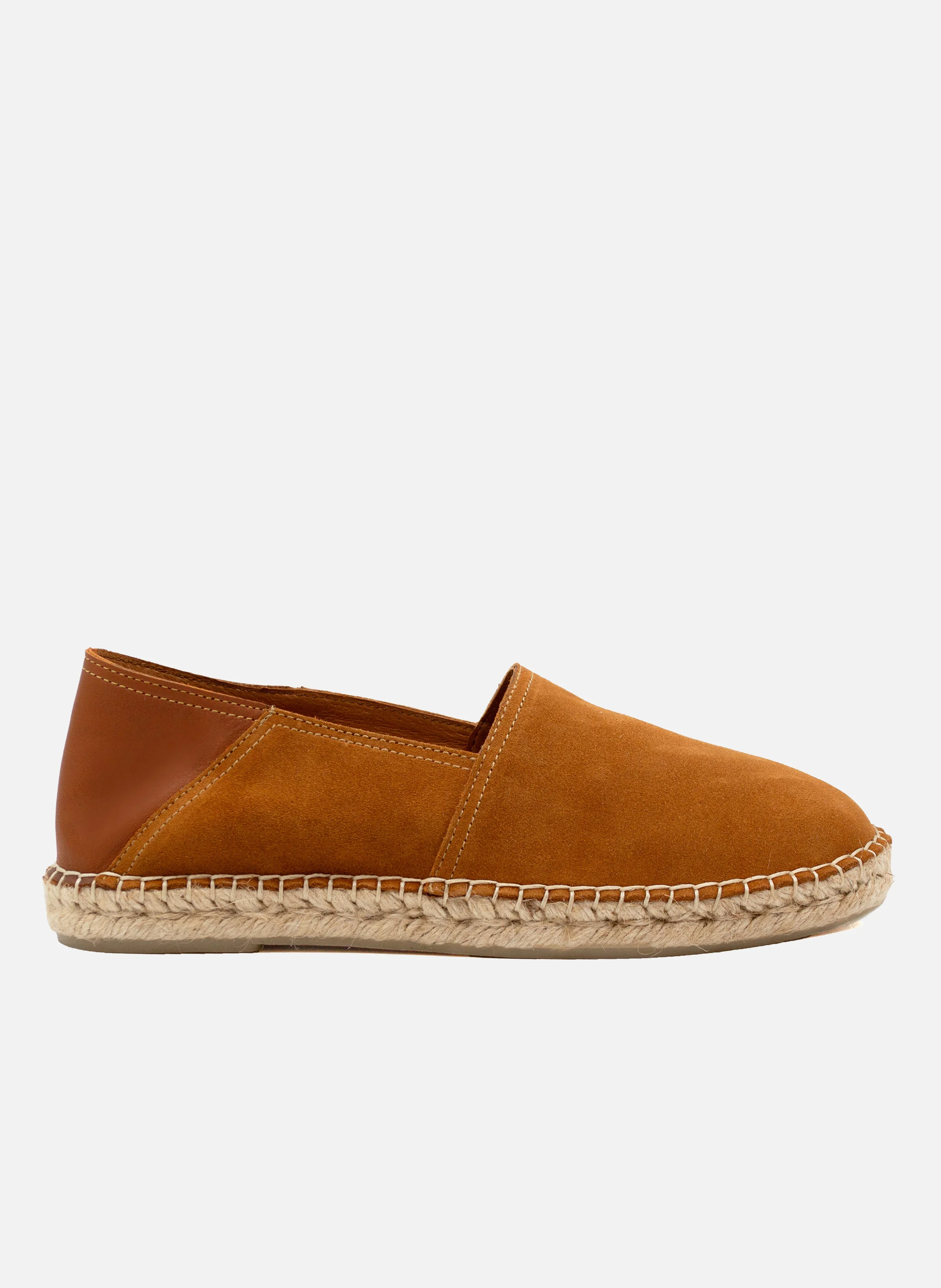 Espadrilles homme cuir daim | Marron