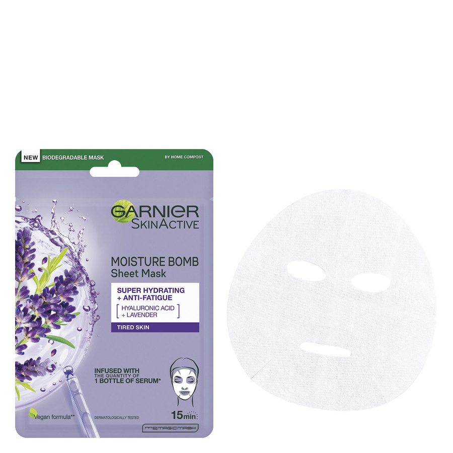 Garnier SkinActive MoistureBomb Tissue Mask Lavendel 28g