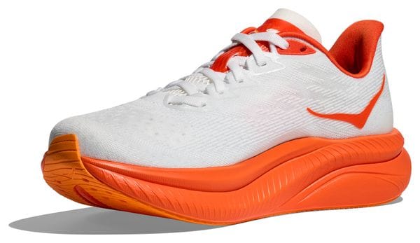 Chaussures Running Hoka Mach 6 Blanc/Rouge Femme
